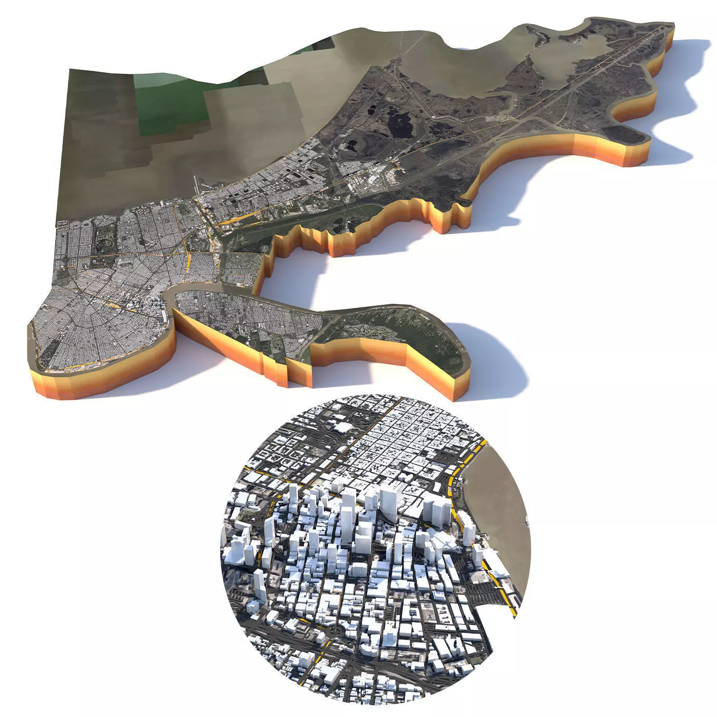 New Orleans Kenner Metairie Louisiana USA 3D model