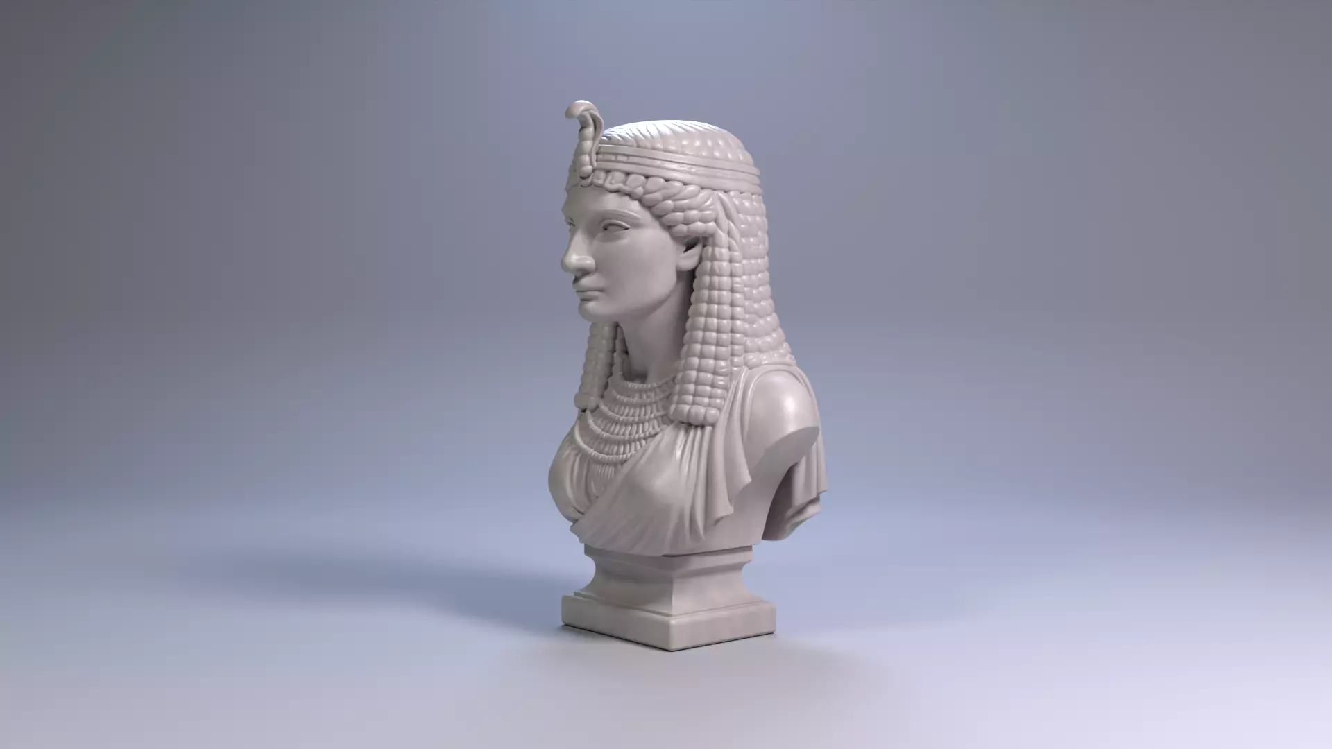 Cleopatra Bust Sculpture 3D print model STL File 3D print model_15