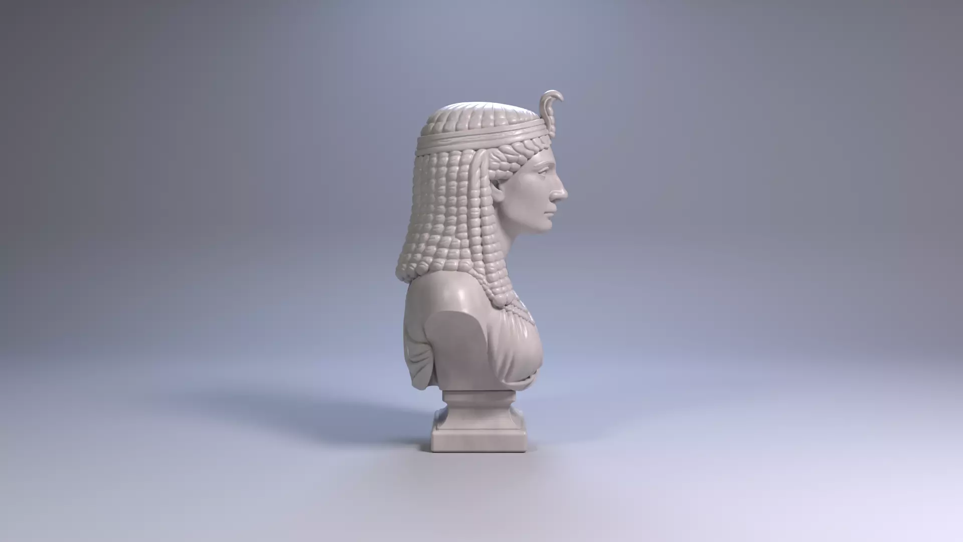 Cleopatra Bust Sculpture 3D print model STL File 3D print model_5
