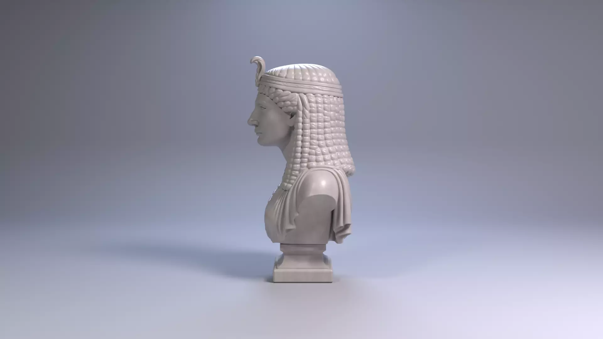 Cleopatra Bust Sculpture 3D print model STL File 3D print model_3