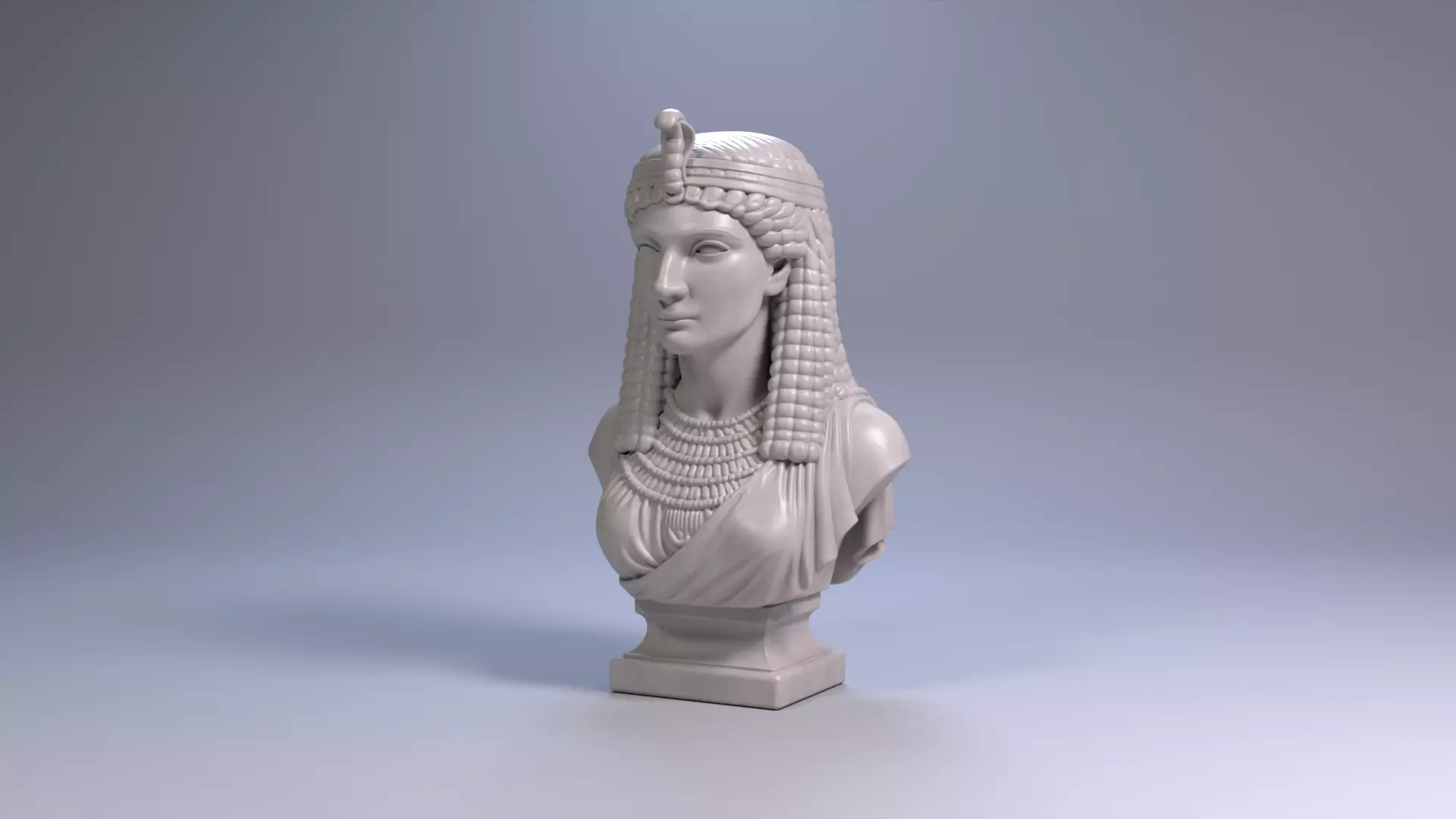 Cleopatra Bust Sculpture 3D print model STL File 3D print model_14