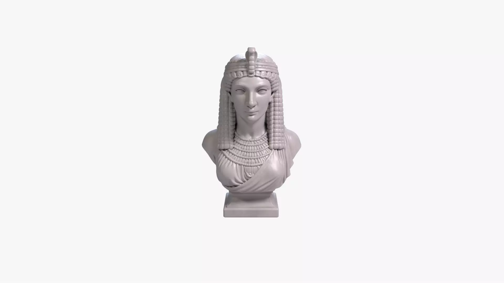 Cleopatra Bust Sculpture 3D print model STL File 3D print model_0
