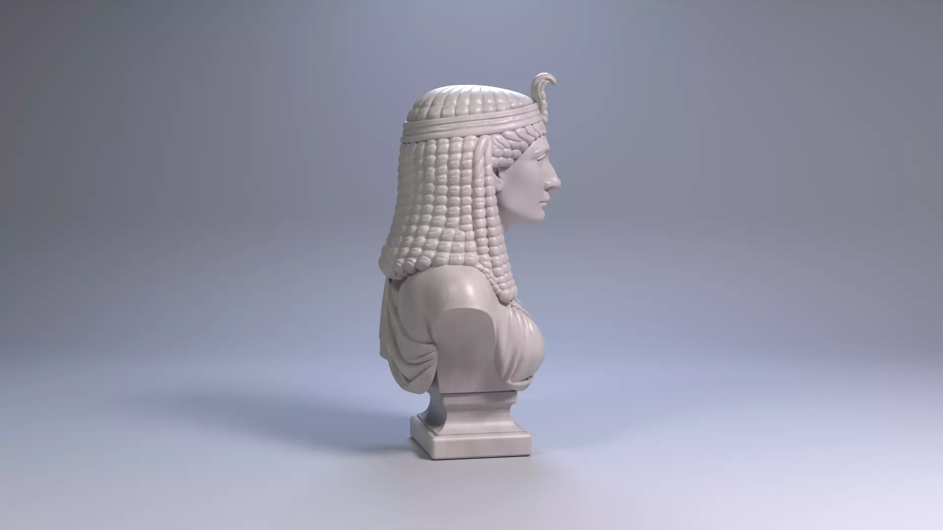 Cleopatra Bust Sculpture 3D print model STL File 3D print model_20