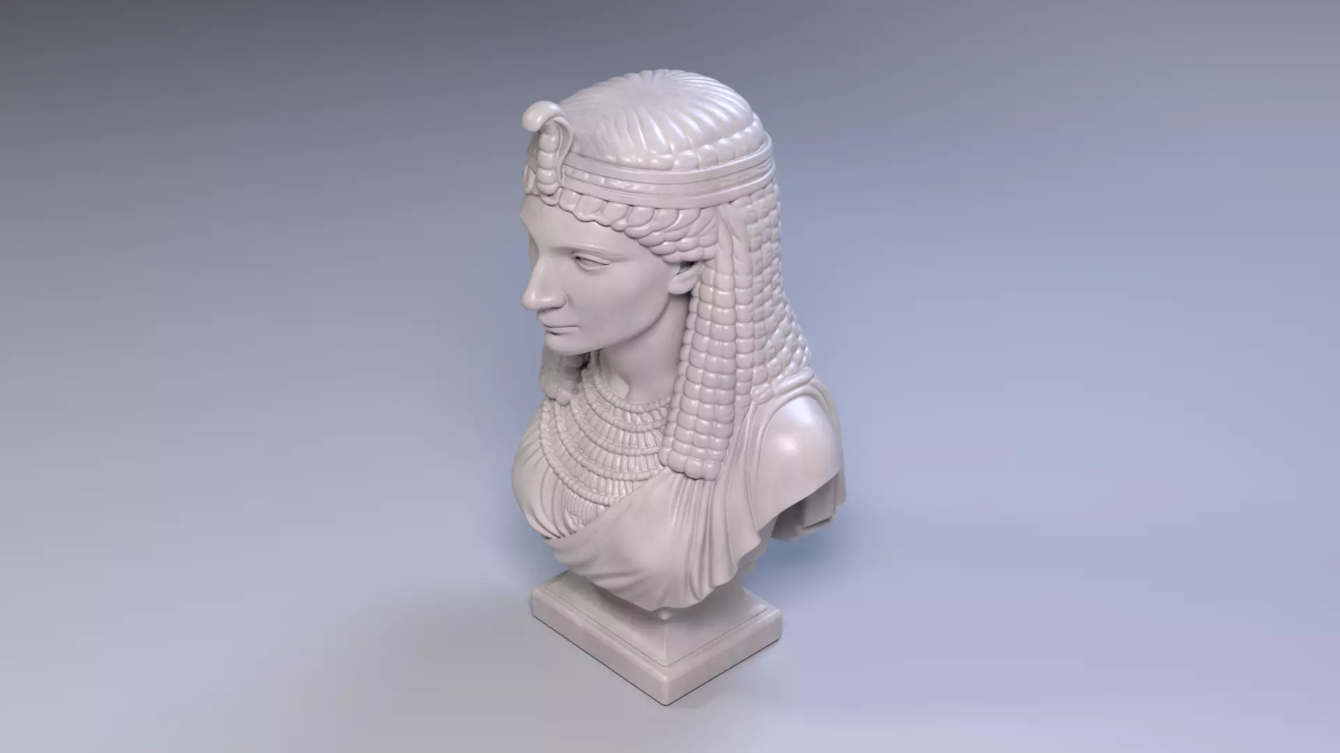 Cleopatra Bust Sculpture 3D print model STL File 3D print model_6
