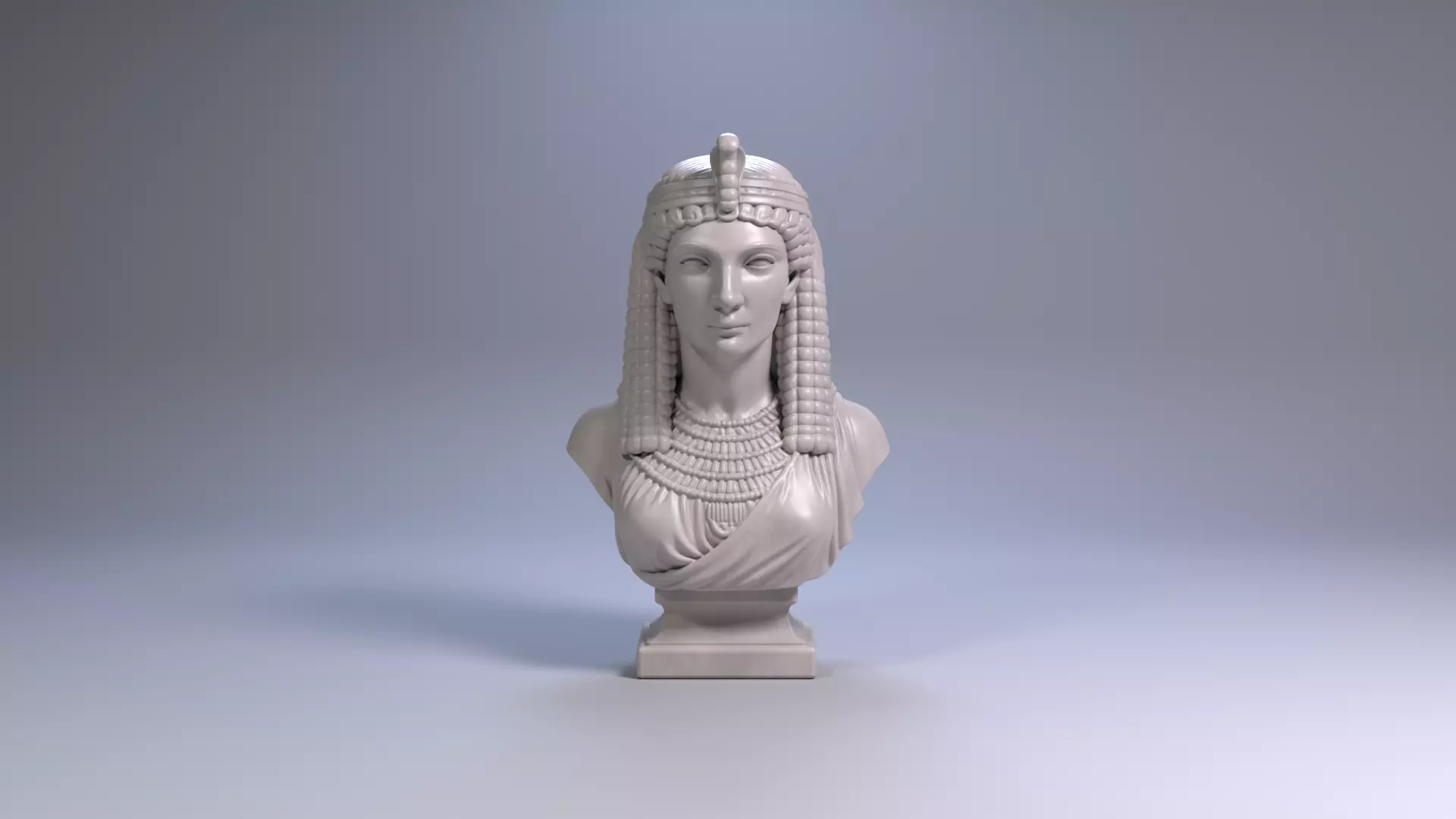 Cleopatra Bust Sculpture 3D print model STL File 3D print model_2