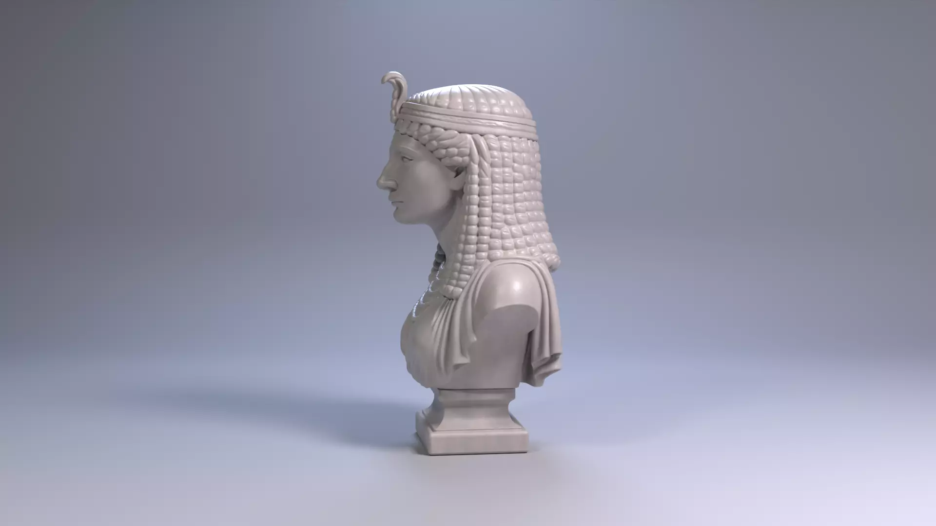 Cleopatra Bust Sculpture 3D print model STL File 3D print model_16
