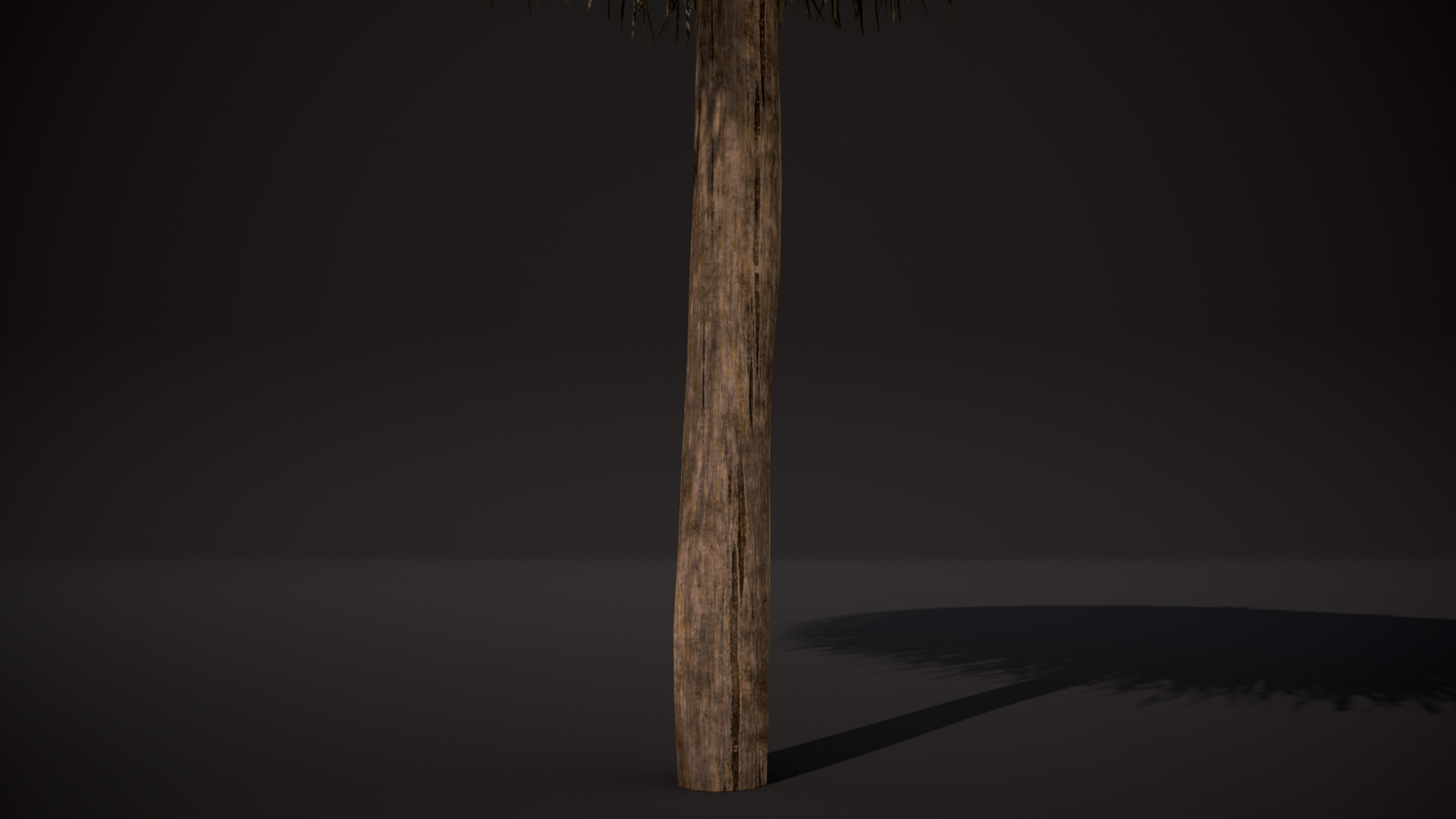 Tropical Thatch Beach Umbrella Low-poly 3D model_8