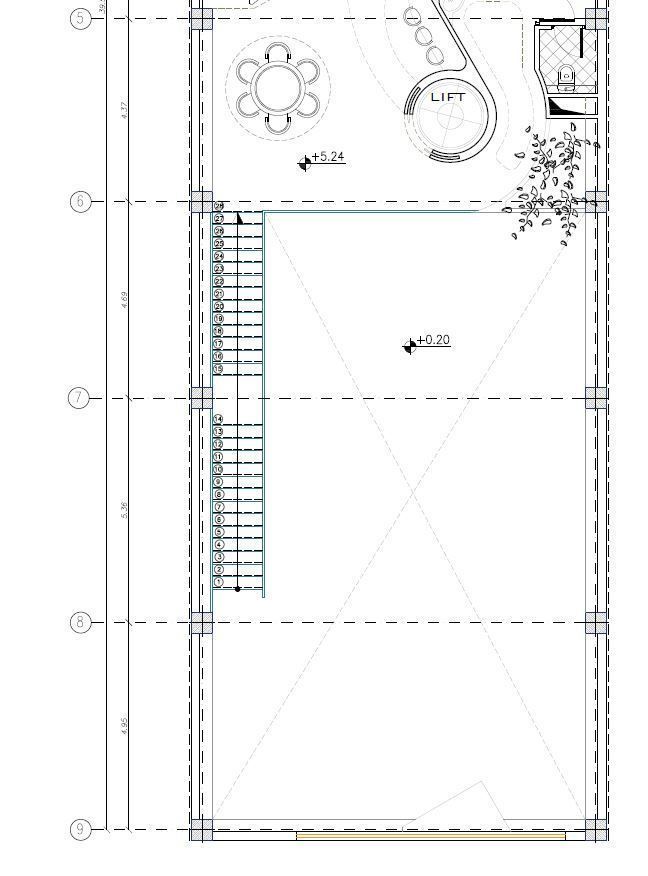 Modern Duplex Cafe Restaurant 2D Architectural  3D model_4