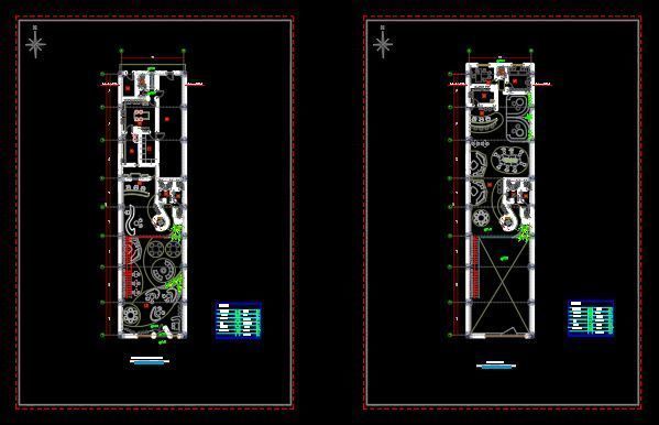 Modern Duplex Cafe Restaurant 2D Architectural  3D model_9