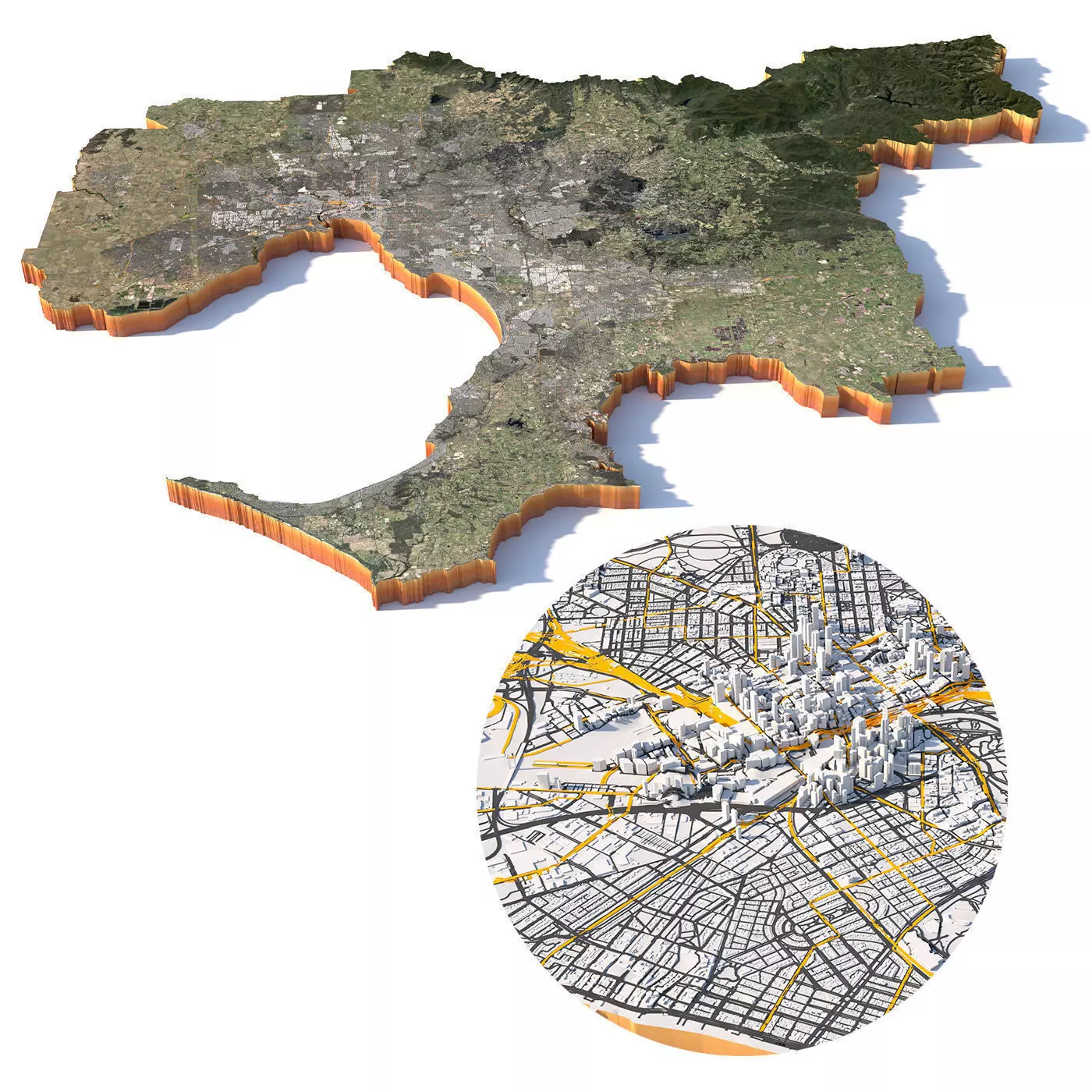 Melbourne City Australia 3D model