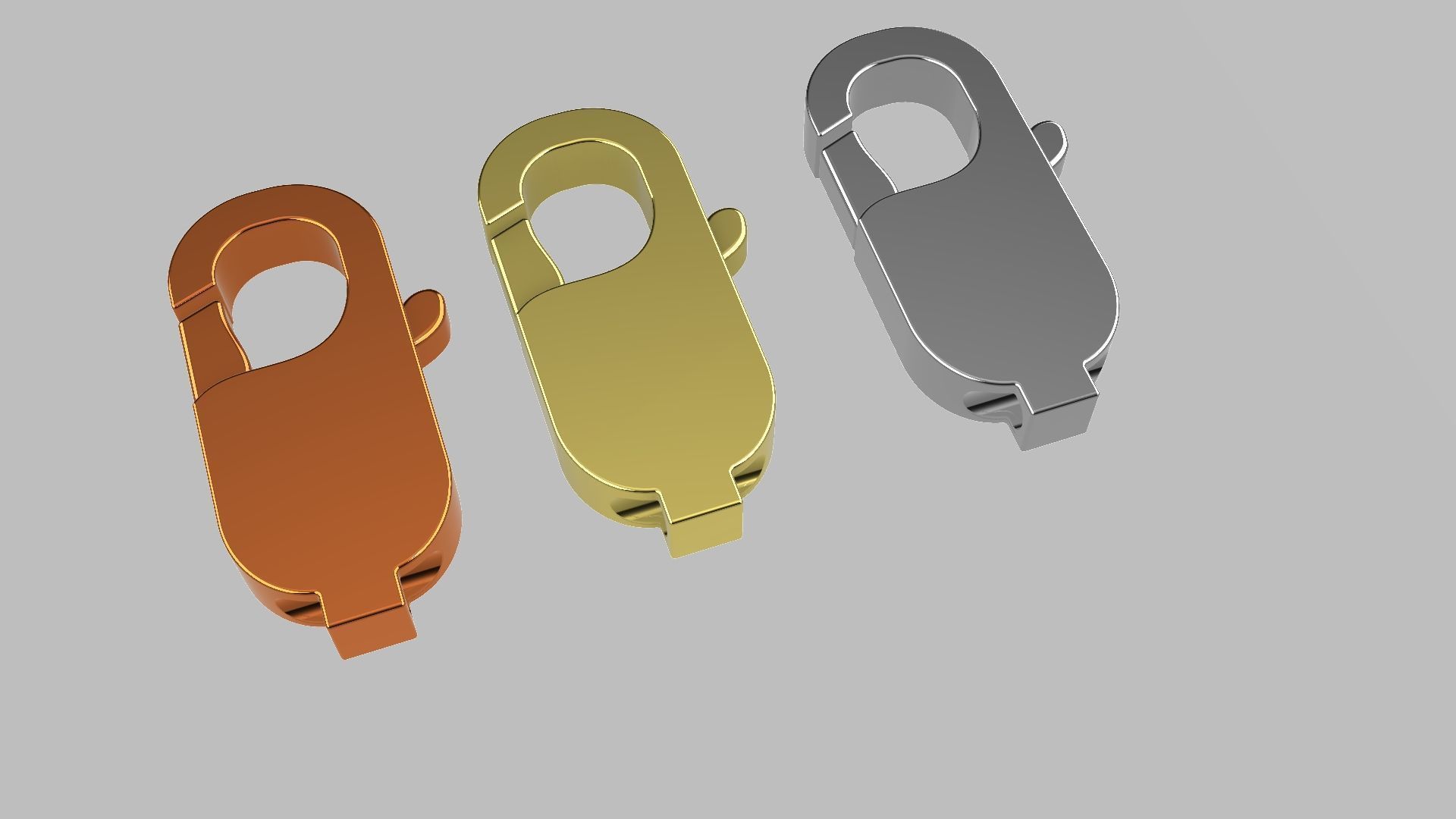 Lobster Clasp  3D Model 3D print model_4