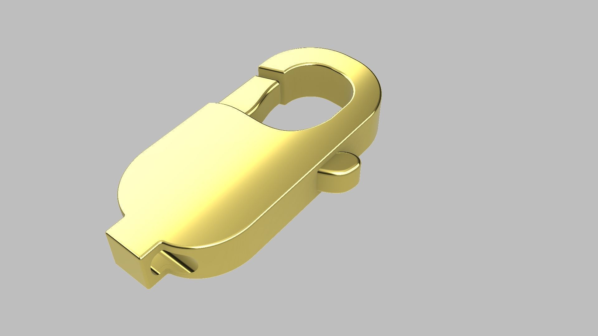Lobster Clasp  3D Model 3D print model_2