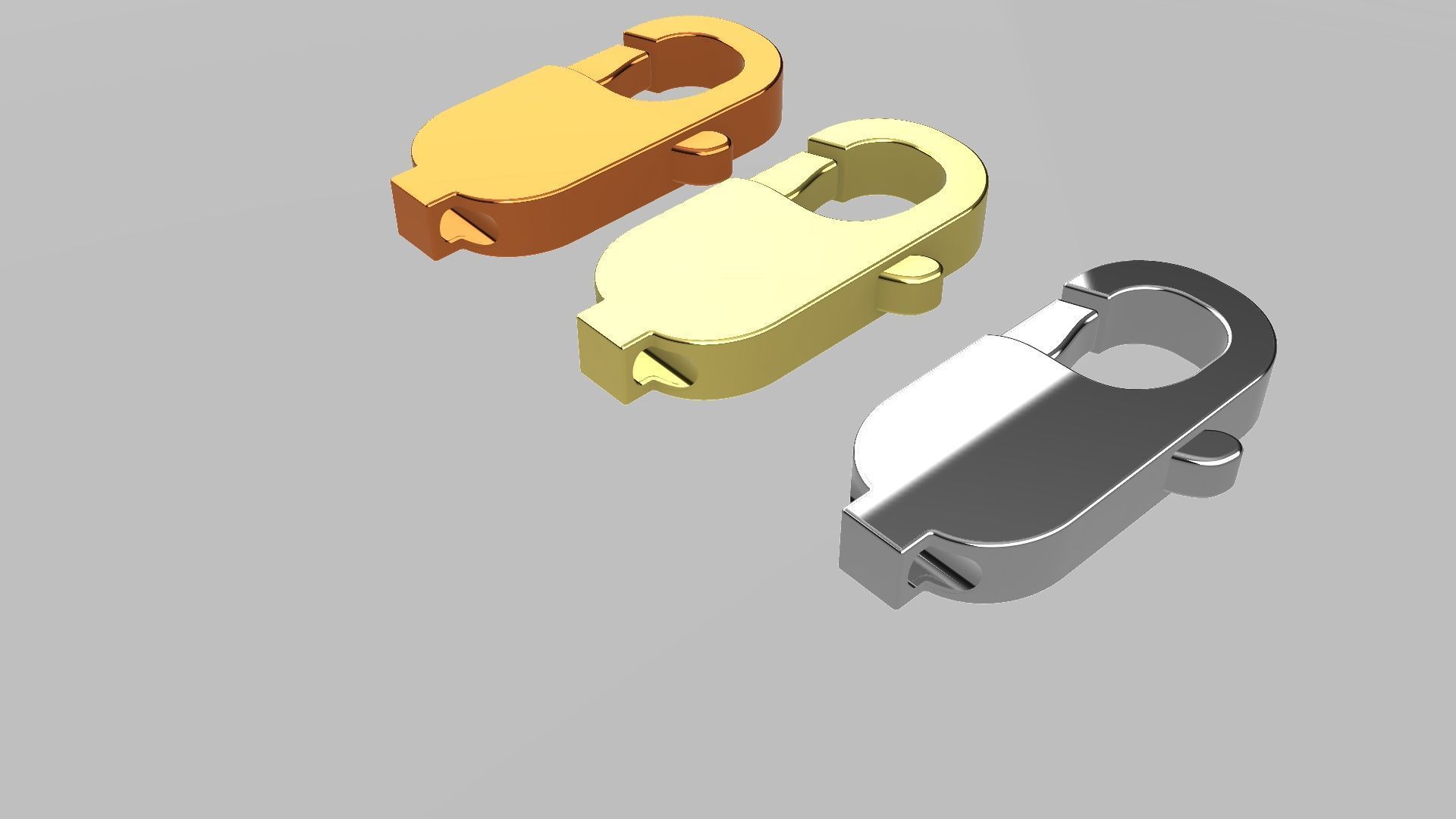 Lobster Clasp  3D Model 3D print model_8