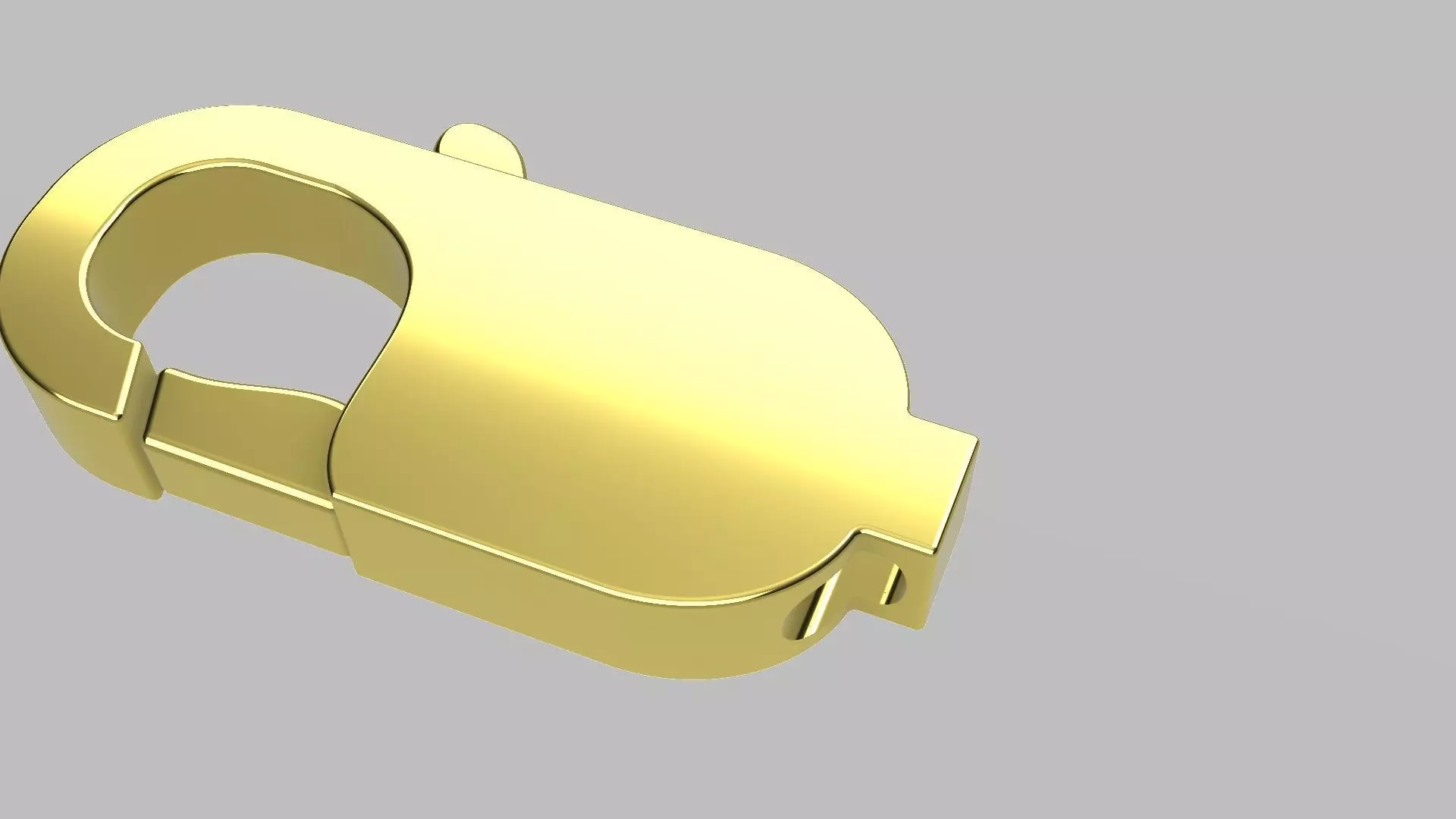 Lobster Clasp  3D Model 3D print model_0