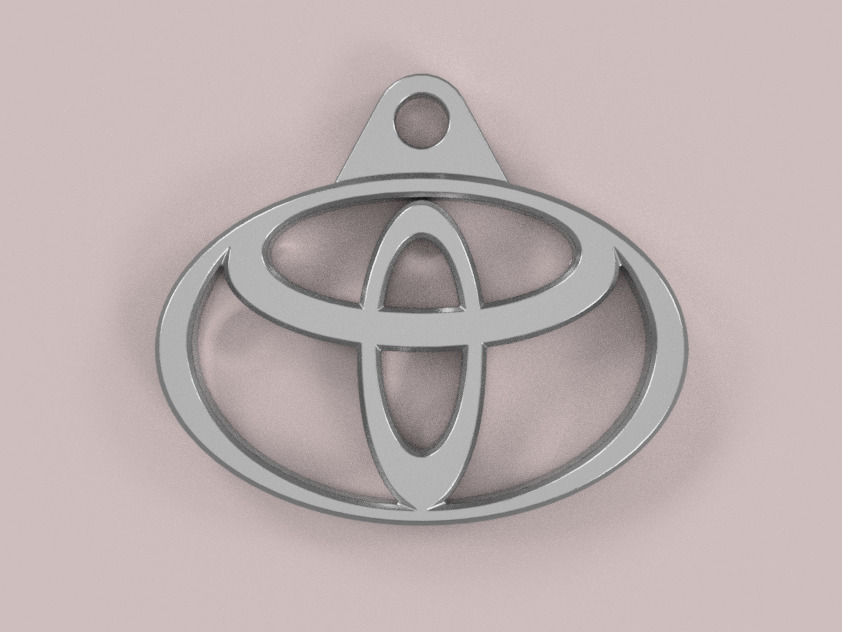 Toyota Logo Keychain - Ready to 3D Print 3D print model_3