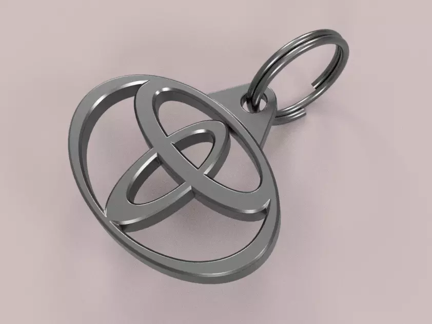 Toyota Logo Keychain - Ready to 3D Print 3D print model_0