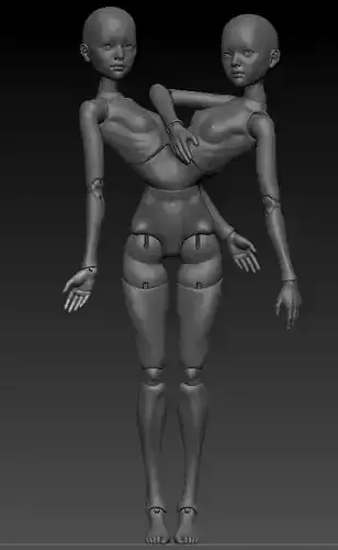 Siamese twin 1 BJD doll 