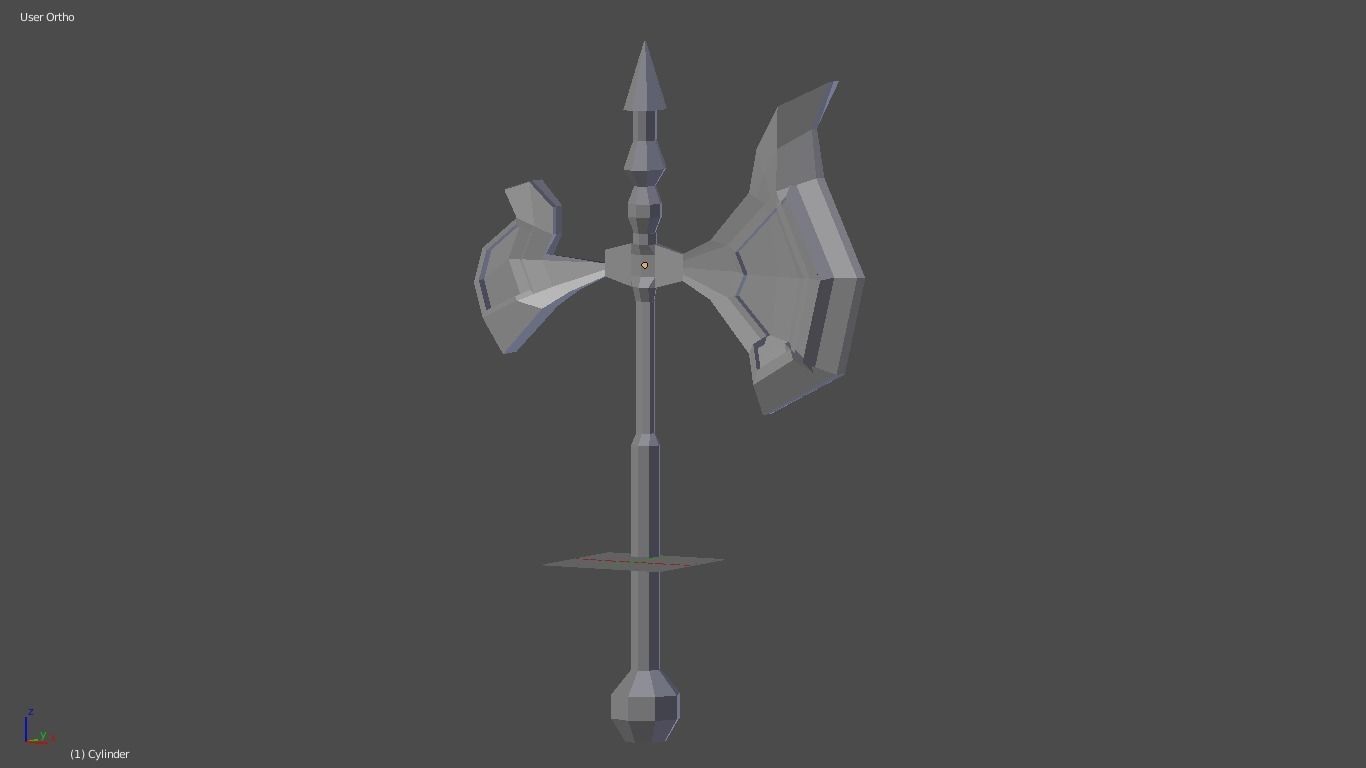 A x e sword Free low-poly 3D model