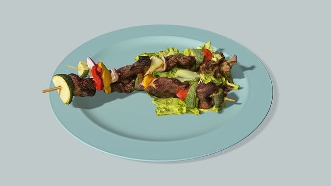 Exclusive Food Set For Lunch S7 Low Poly 3D Model Low-poly 3D model