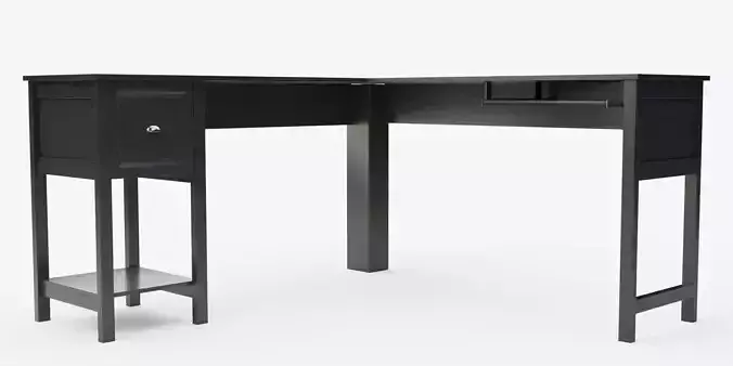 Magaret L-Shape Desk 3D model