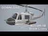 Bell UH-1B Blank Livery Basic Animation Low-poly 3D model_1