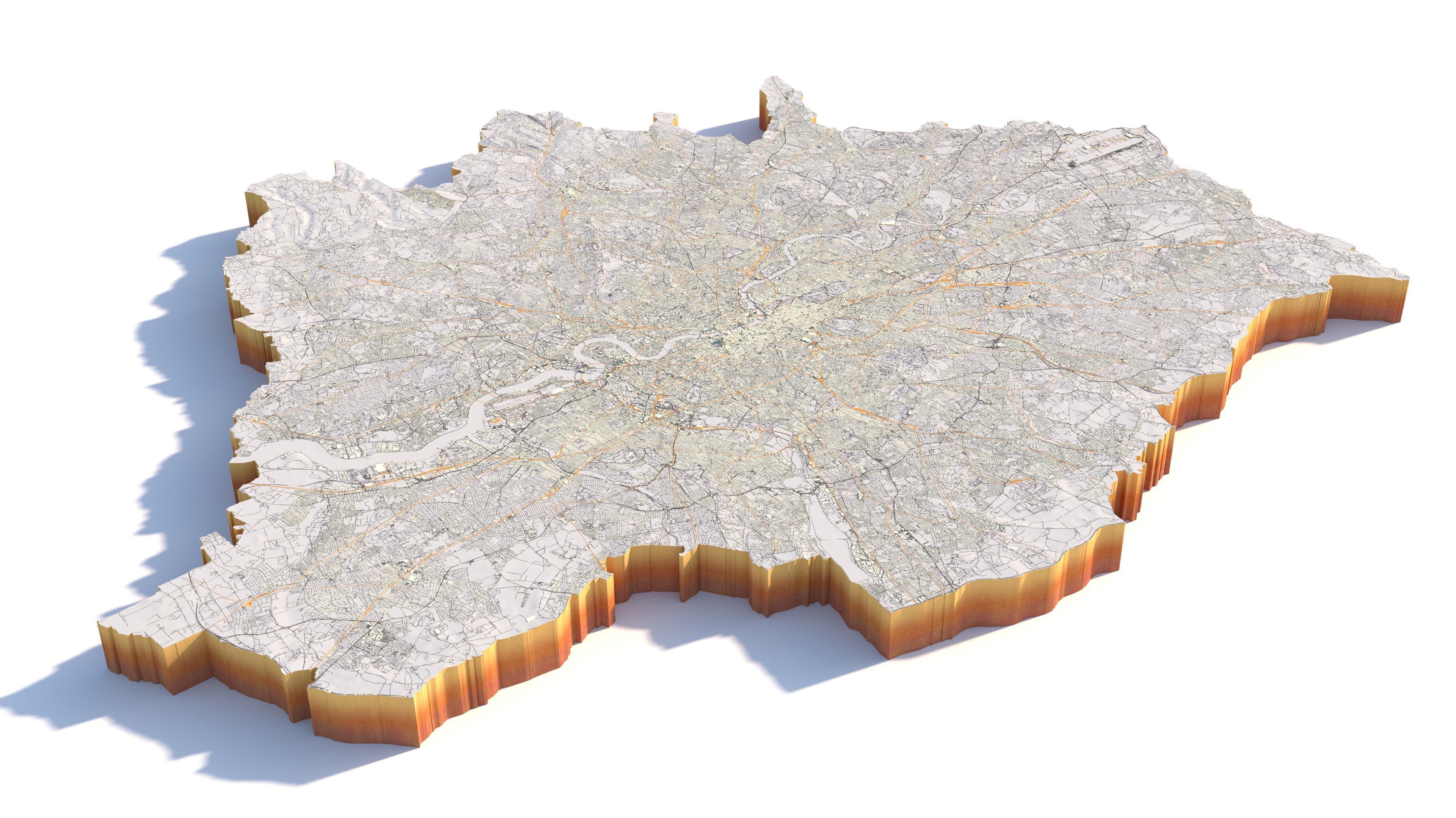 London City in UK 3D model_2