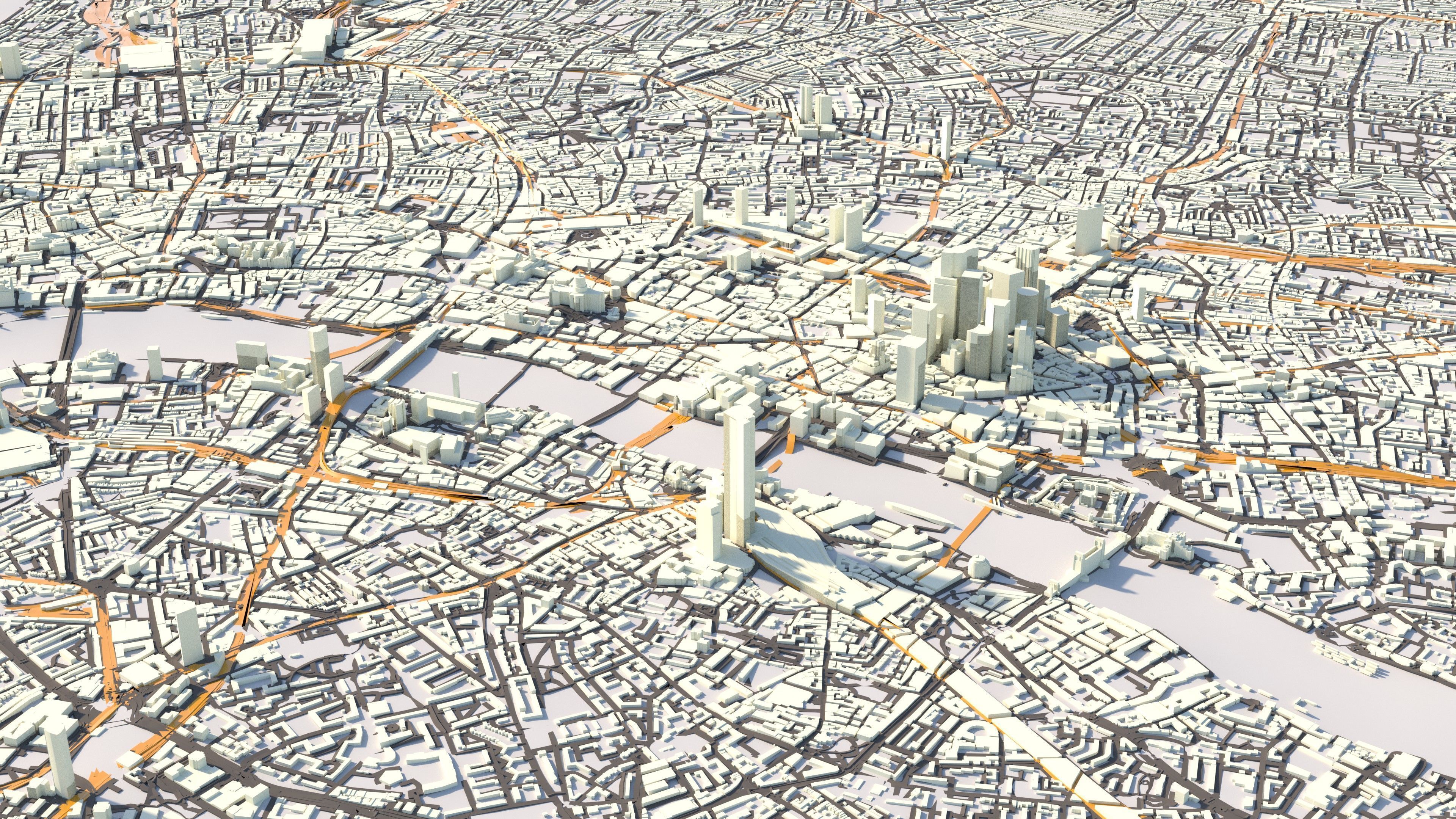 London City in UK 3D model_11