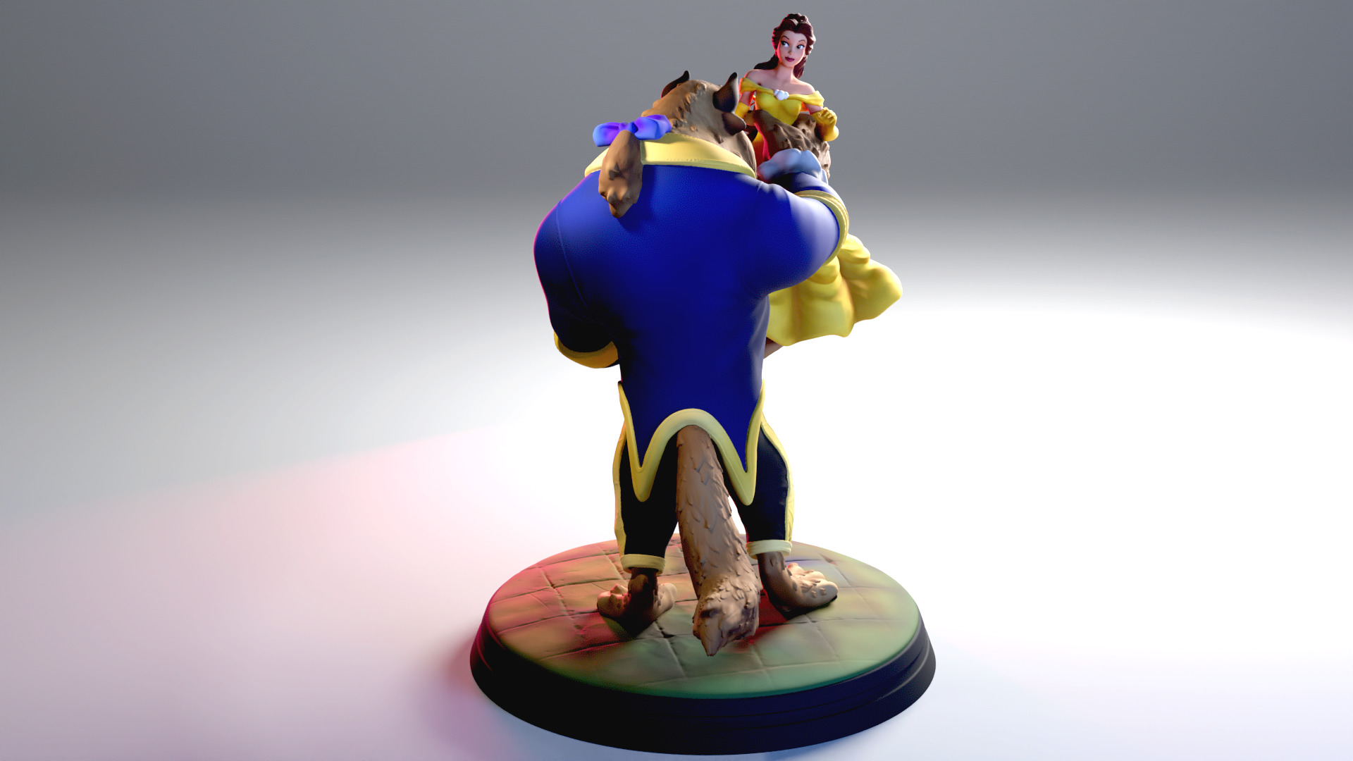 The Beauty and The Beast stl -Fantasy Tale STL Sculpture 3D print model_14