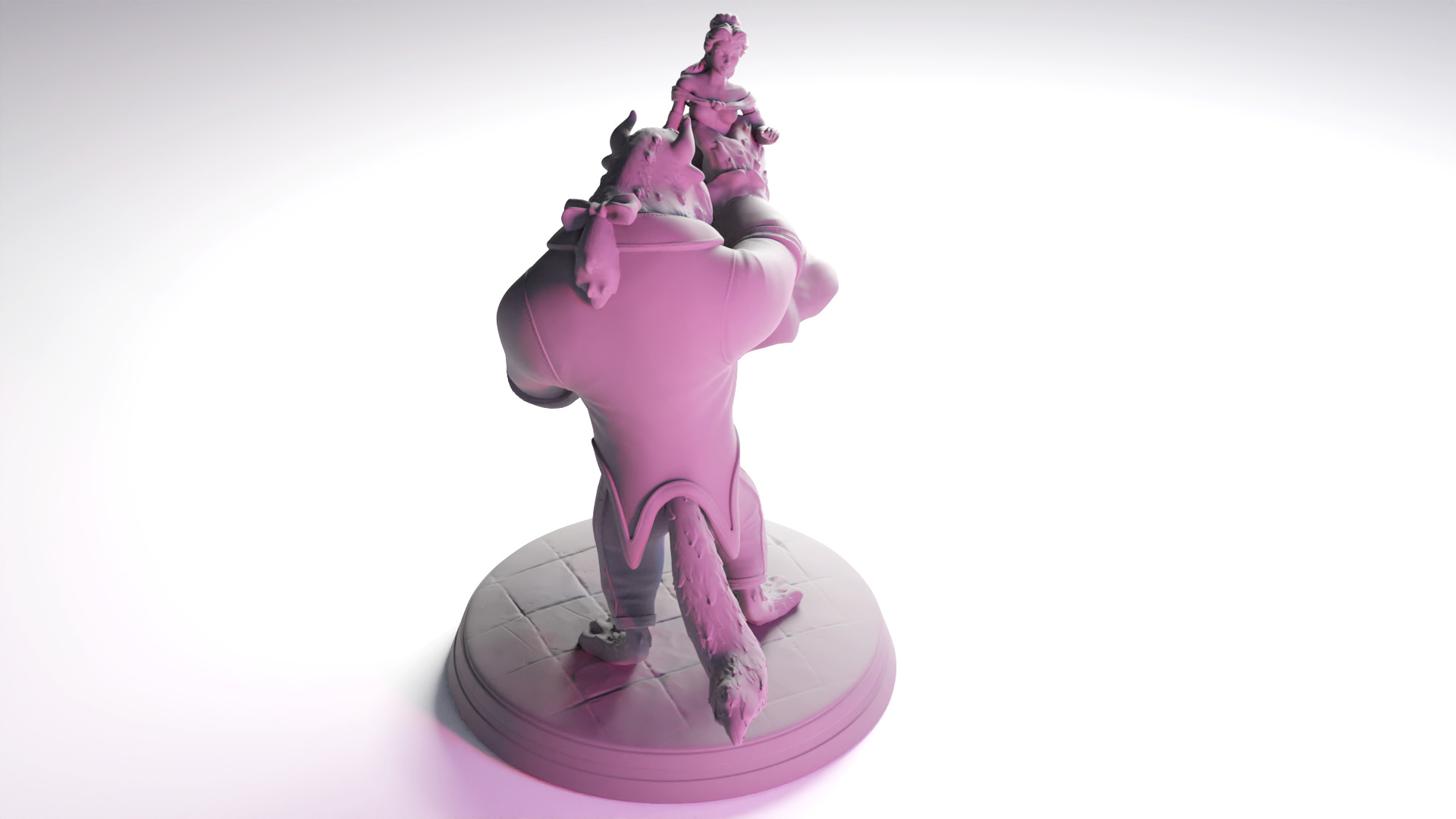 The Beauty and The Beast stl -Fantasy Tale STL Sculpture 3D print model_18