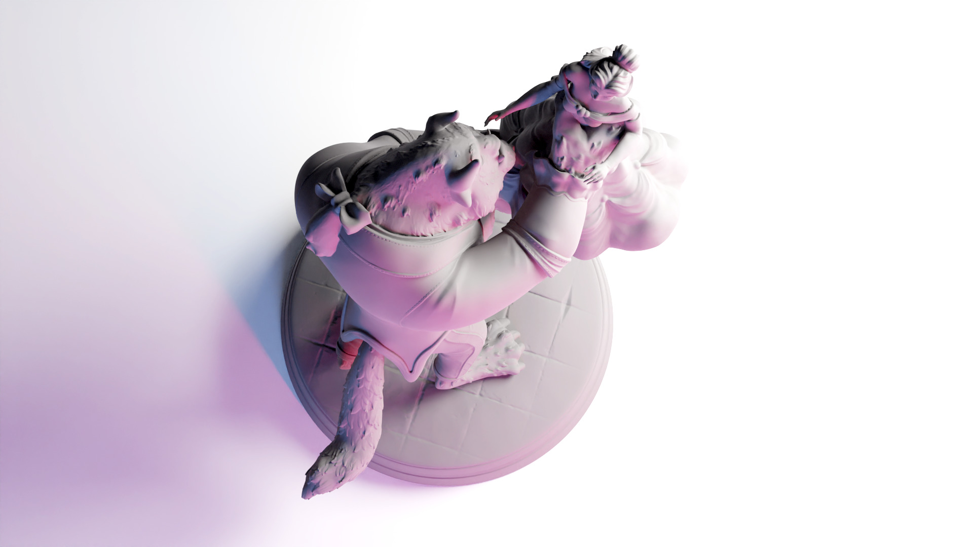 The Beauty and The Beast stl -Fantasy Tale STL Sculpture 3D print model_13