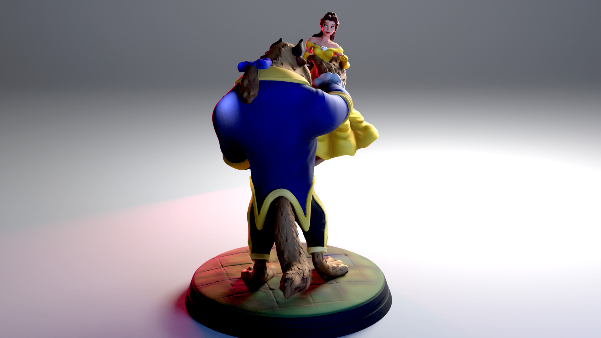 The Beauty and The Beast stl -Fantasy Tale STL Sculpture 3D print model_7