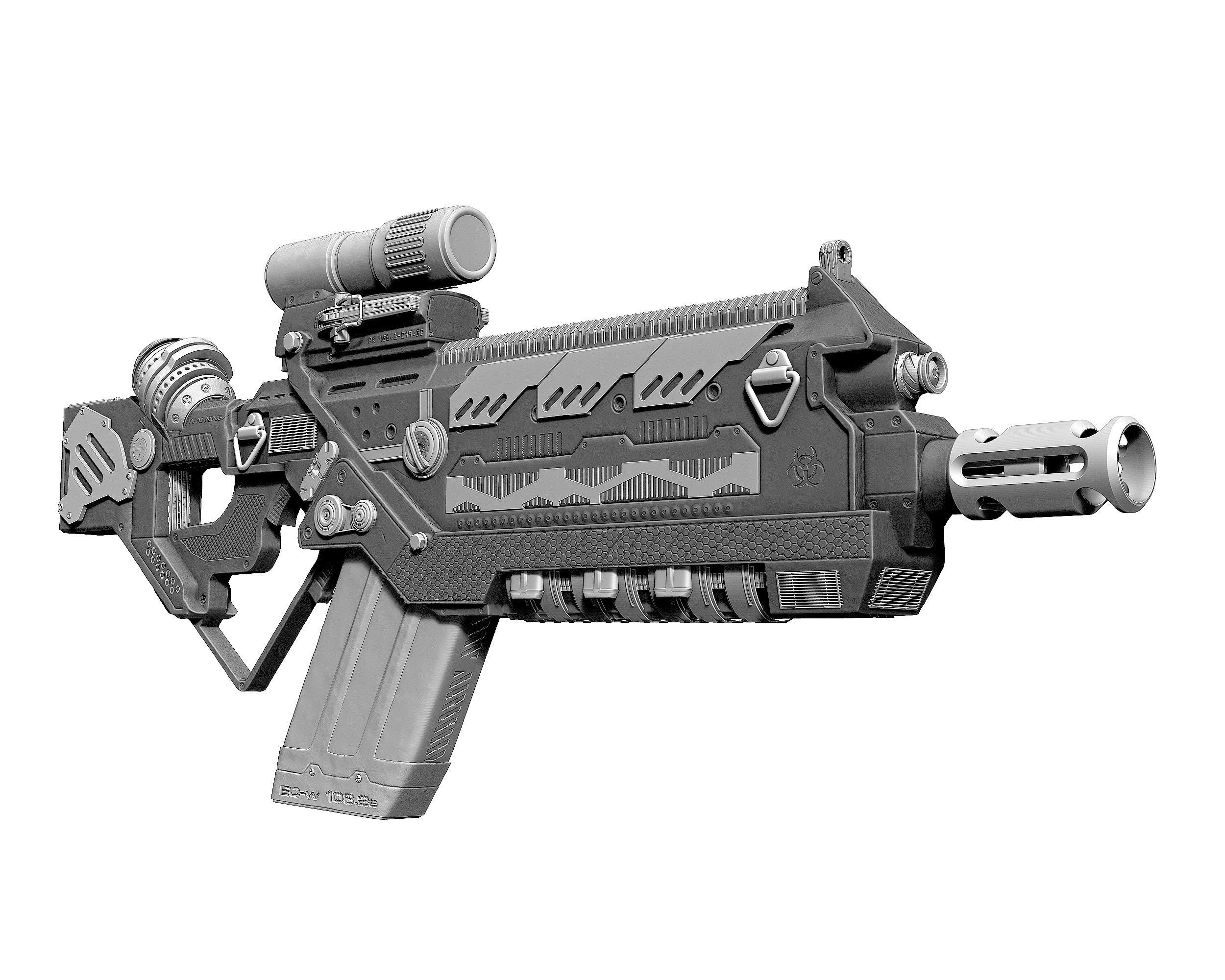 Sci-Fi Weapon 3D model_3