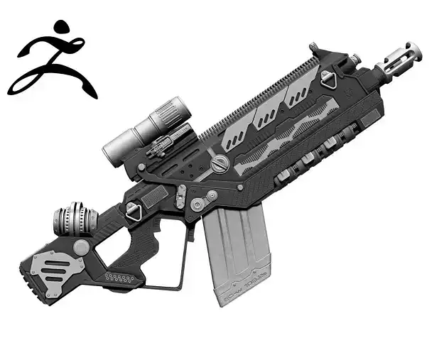 Sci-Fi Weapon 3D model