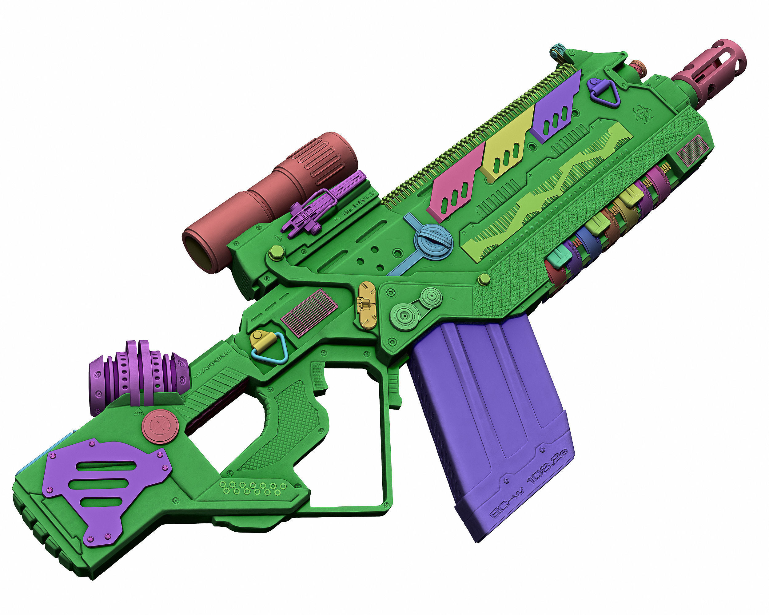 Sci-Fi Weapon 3D model_8