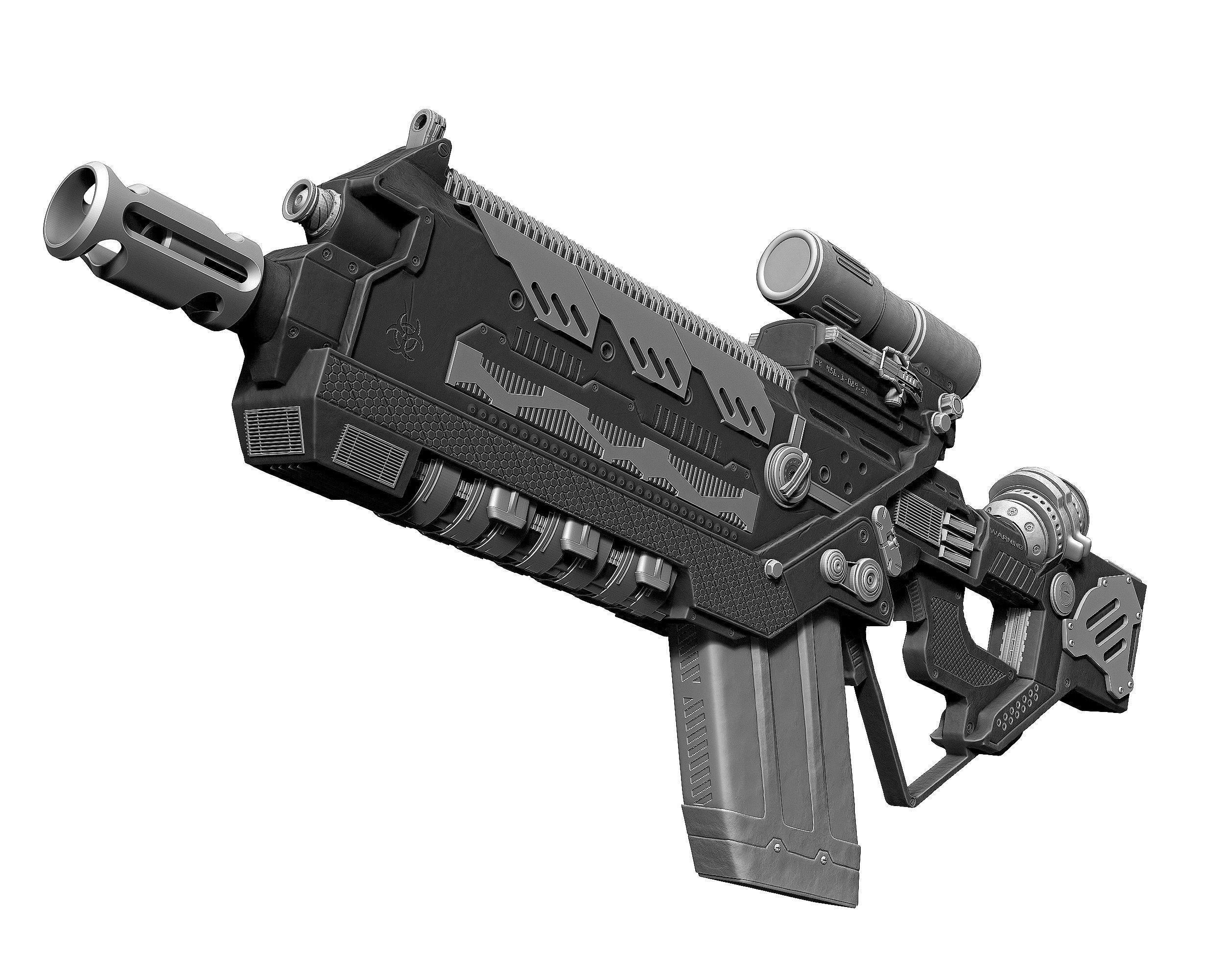 Sci-Fi Weapon 3D model_1