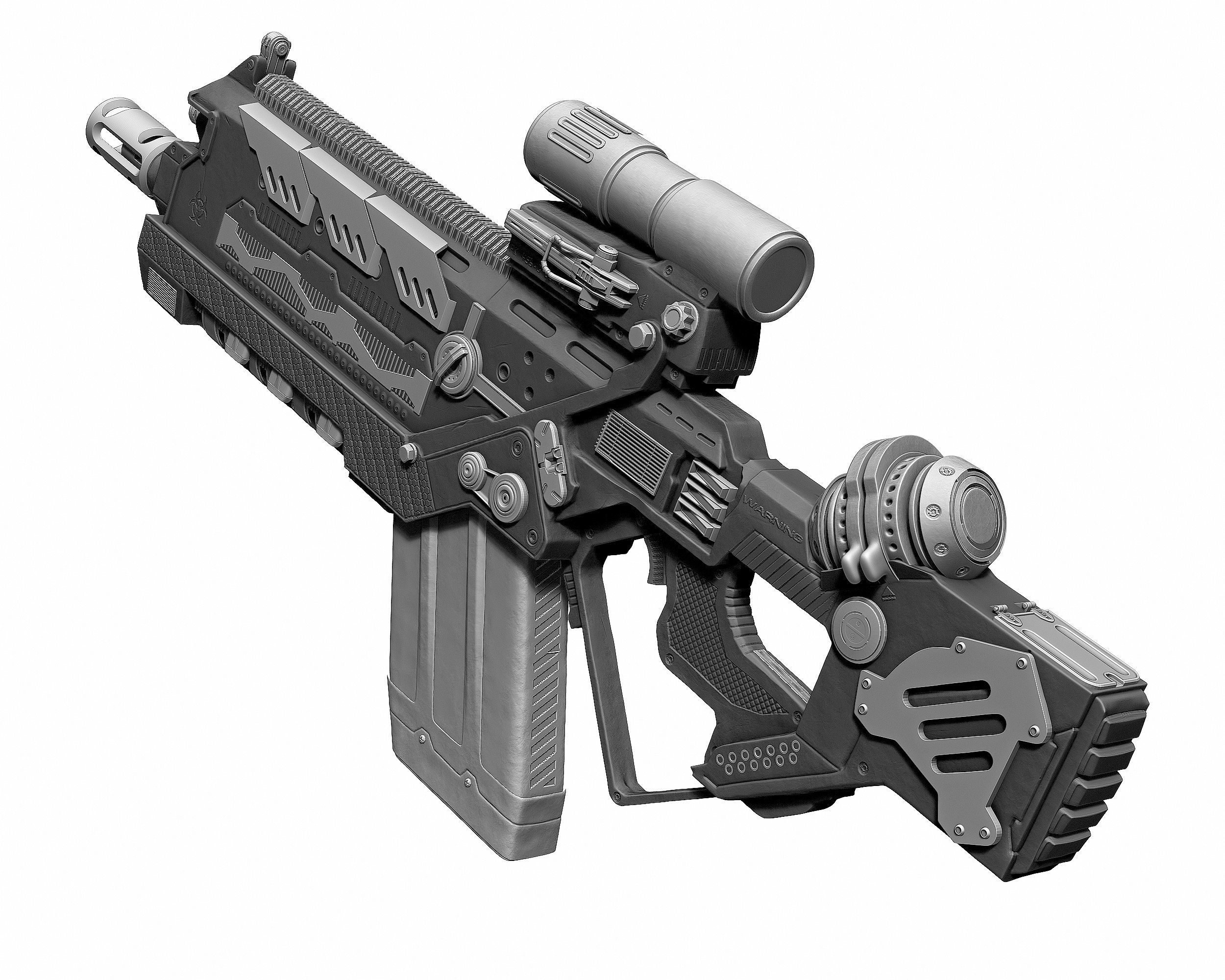 Sci-Fi Weapon 3D model_5