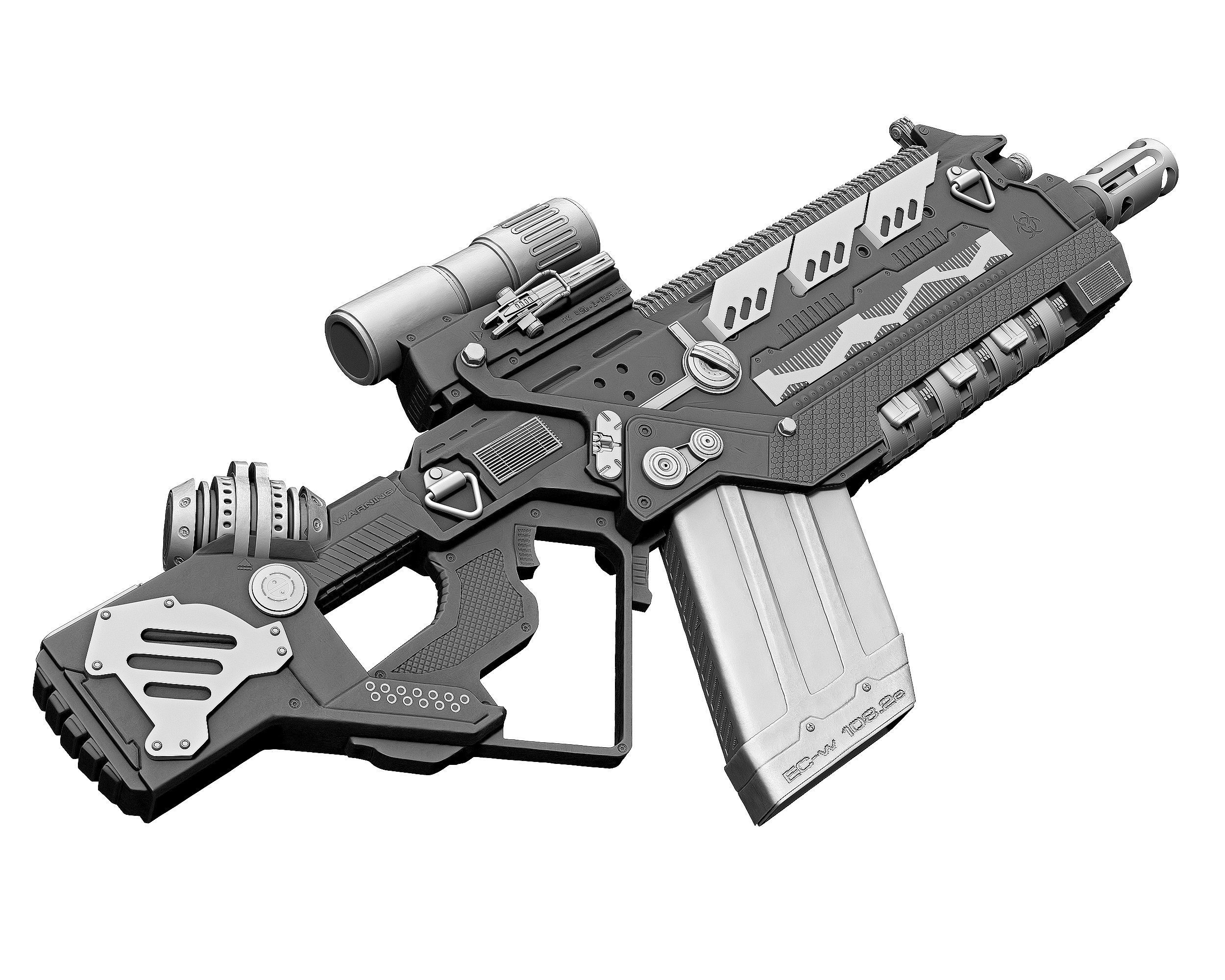 Sci-Fi Weapon 3D model_4