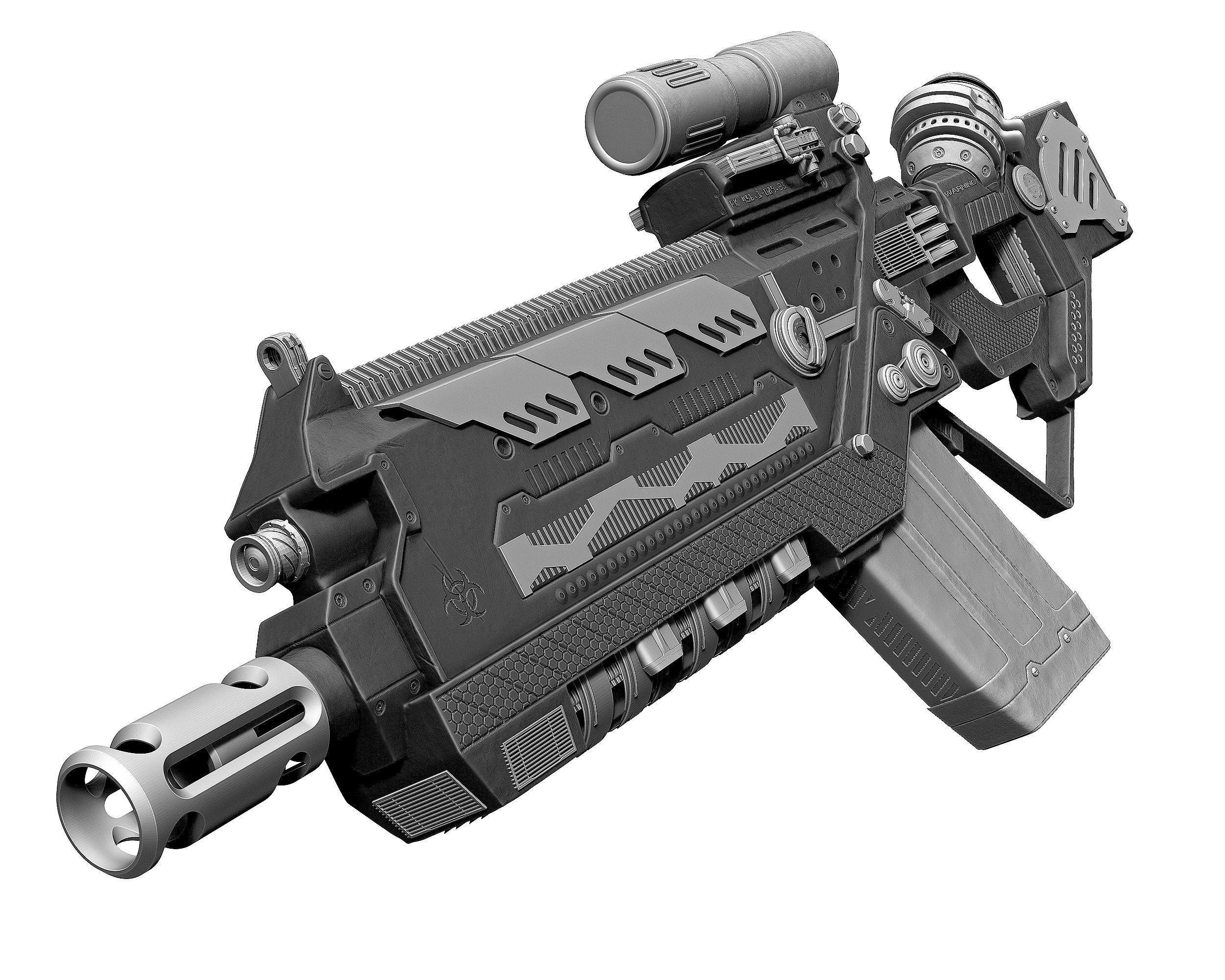 Sci-Fi Weapon 3D model_7