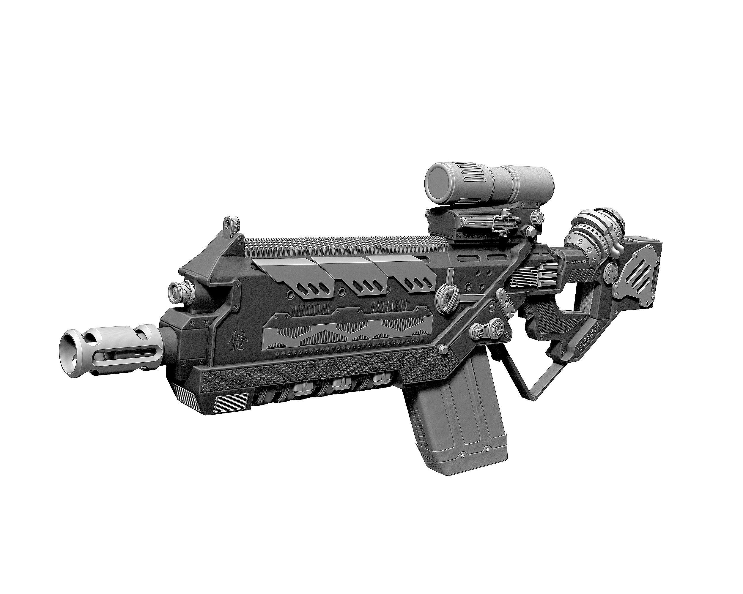 Sci-Fi Weapon 3D model_2