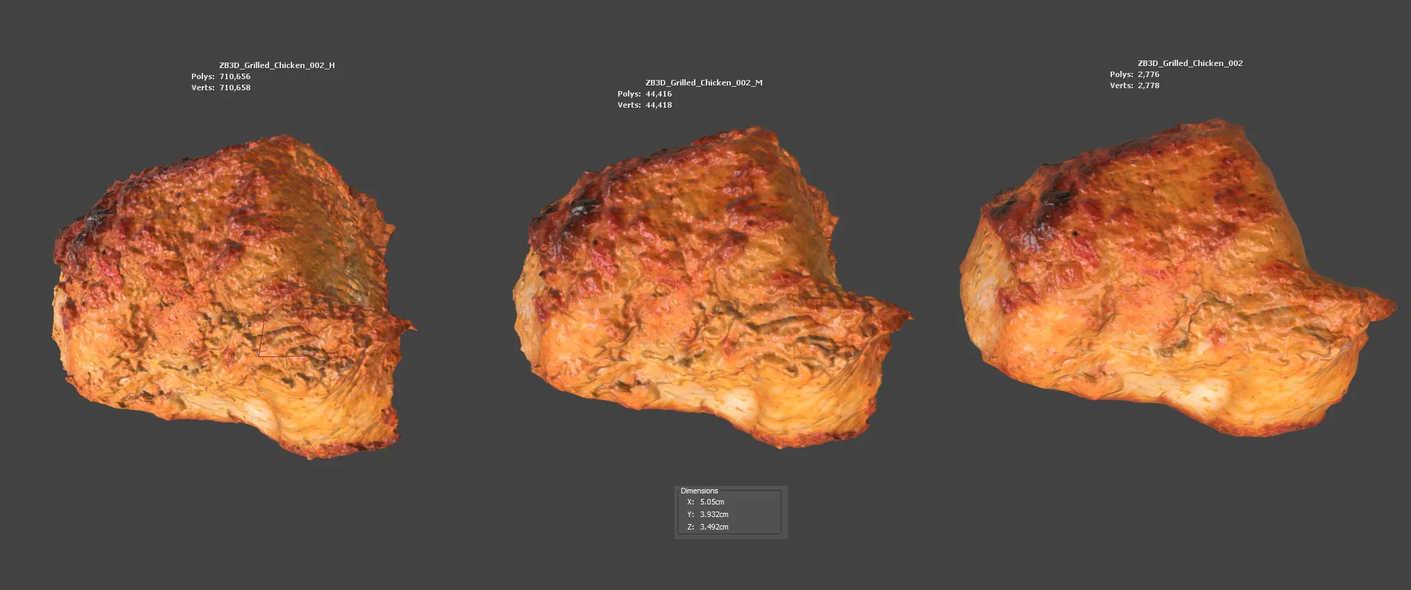 Grilled Chicken 3D model_5