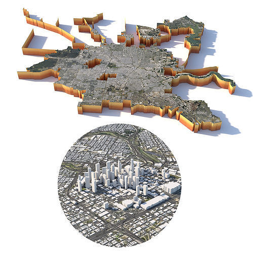 Houston City Texas USA 3D model