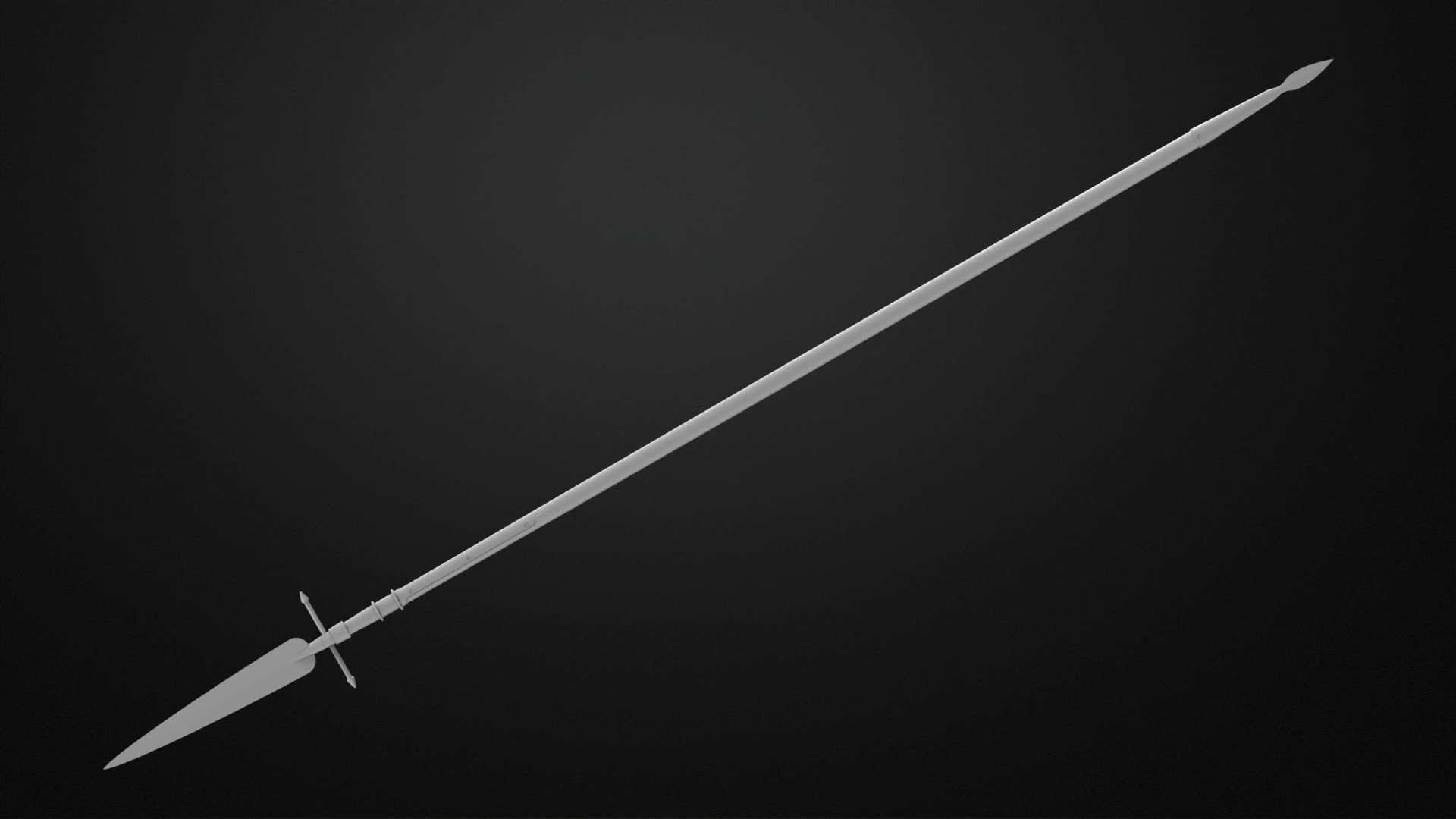 Weapons Encyclopedia 206 Half pike 3D print model_1