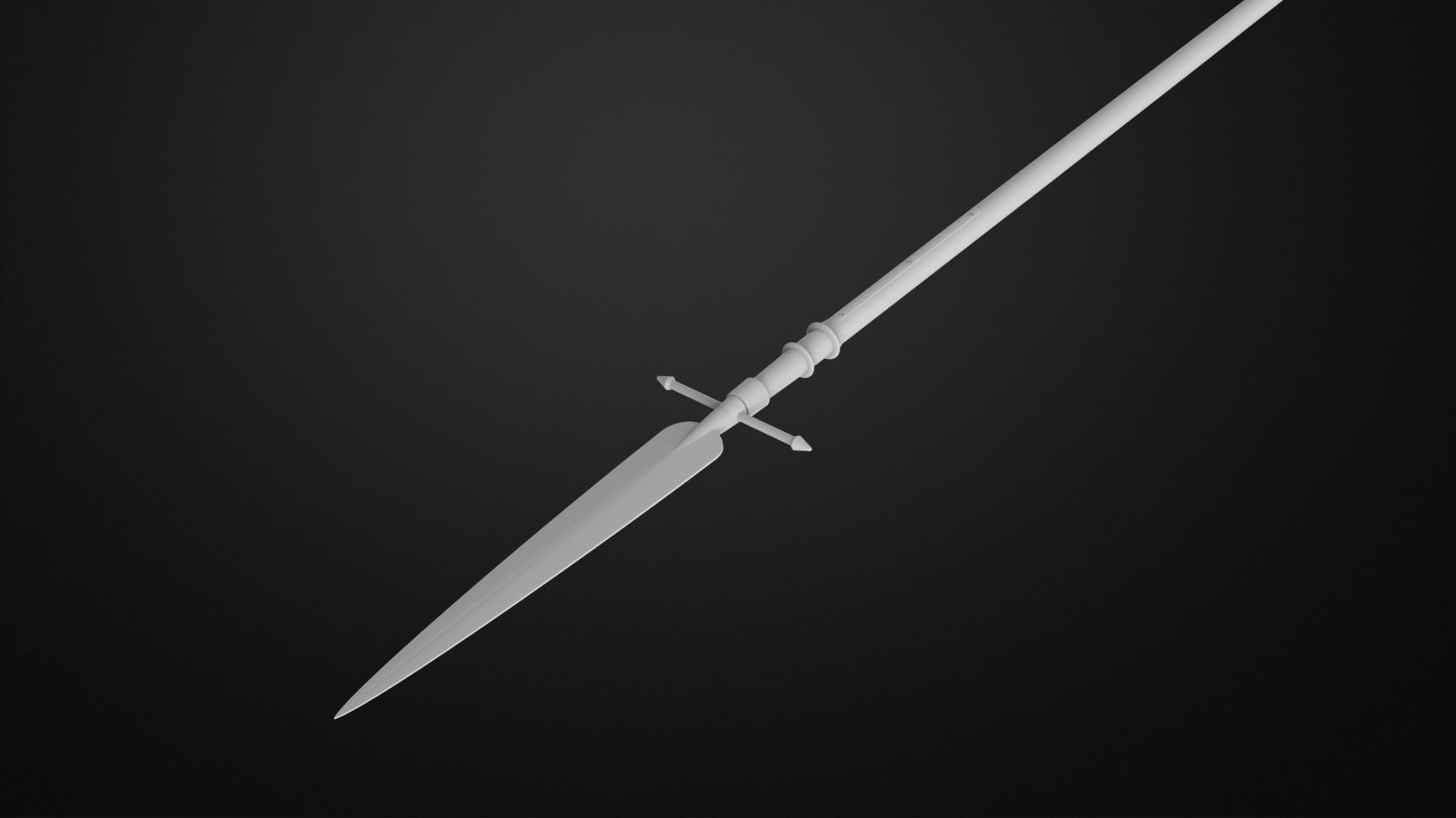 Weapons Encyclopedia 206 Half pike 3D print model_4