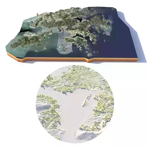 Hong Kong City China 3D model