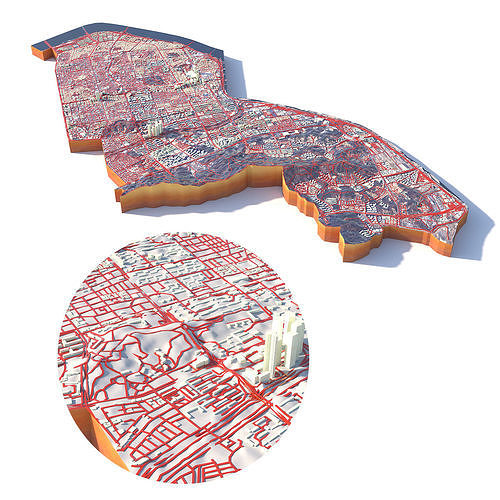Gangnam District Seoul South Korea 3D model