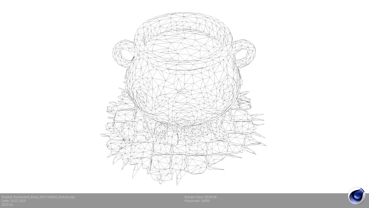 Low Poly Stylized Magicial Cauldron Low-poly 3D model_7