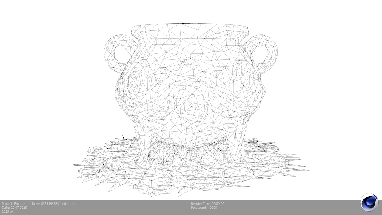 Low Poly Stylized Magicial Cauldron Low-poly 3D model_4