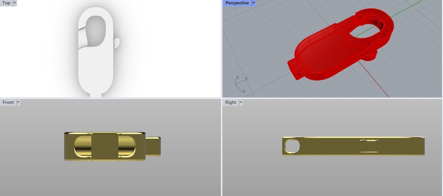 Lobster Clasp  3D Model 3D print model_5