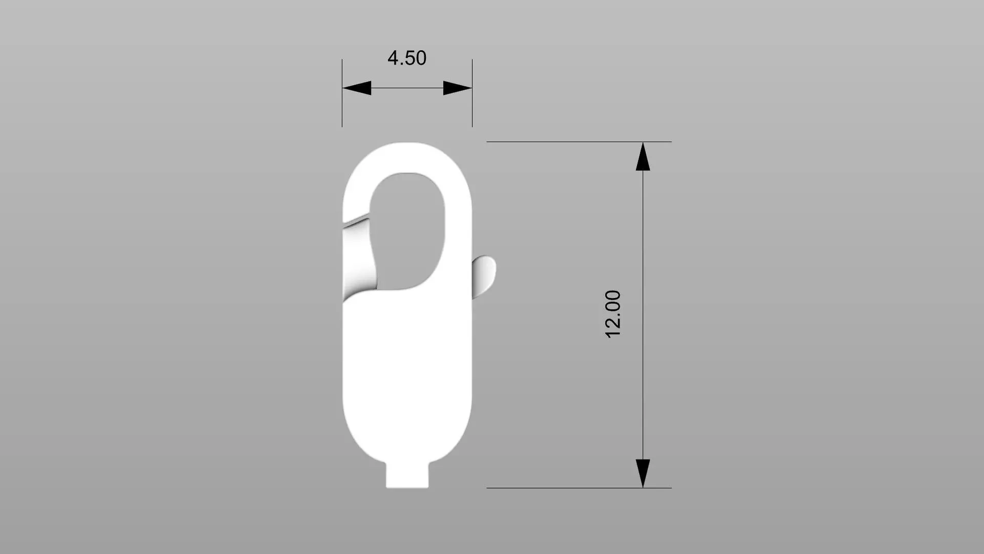 Lobster Clasp  3D Model 3D print model_0