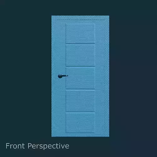 Modern Blue Hexagon Patterned Door